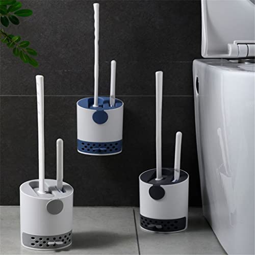 Toilet Brush Soft Silicone Heads Toilet Cleaning Brush Multifunction Long Handle Wc Brushes Bathroom Accessoires Set Home Cleaning Tool Bathroom Toilet Brush Holder Furniture (Color : Blue)