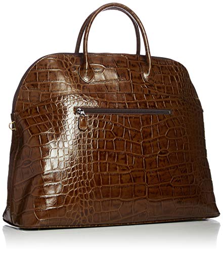 yamochi(ヤモチ) [Made in Japan Real cowhide bugatti shaped bag/Crocodile embossed (g-1615), Braun