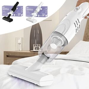 dianli cordless vacuum cleaner with 30 mins long runtime, powerful suction,lightweight cordless mattress vacuum cleaner, portable handheld lazy home vacuum cleaner, for bed, sofa, carpet, car (white)