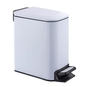 trash bin trash can wastebasket stainless steel pedal bin with lid, rectangular garbage can trash can garbage container bin for home kitchen bathroom garbage can waste bin (color : onecolor, size :