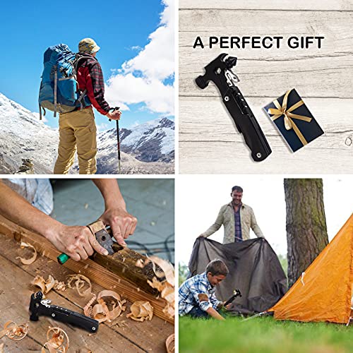 Multitool Hammer,Gift for Men, Father's Day Unique Gift from Son Daughter，Christmas Presents Stocking Stuffers for Men Husband Boyfriend, 14 in 1 Camping Gear Multi Tool, Camping Gadgets Accessories
