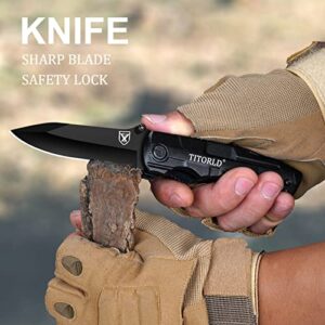 Gifts for Men Dad Him, Pocket Knife Multitool, Father Day Anniversary Birthday Gifts, Unique Camping Hunting Fishing Gift Ideas for Husband Him Boyfriend Father, Cool Gifts, EDC Hiking Folding Knife