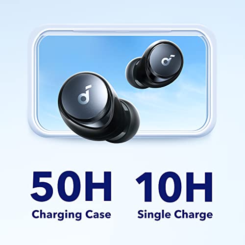 Soundcore by Anker Space A40 Auto-Adjustable Active Noise Cancelling Wireless Earbuds, Reduce Noise by Up to 98%, 50H Playtime, Hi-Res Sound, Comfortable Fit, App Customization, Wireless Charge