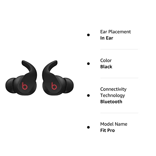 Beats Fit Pro True Wireless Noise Cancelling in-Ear Headphones - Black (Renewed), MK2F3LL/A