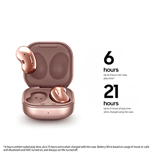 Samsung Galaxy Buds Live (ANC) Active Noise Cancelling TWS Open Type Wireless Bluetooth 5.0 Earbuds for iOS & Android, 12mm Drivers, International Model - SM-R180 (Mystic Black)