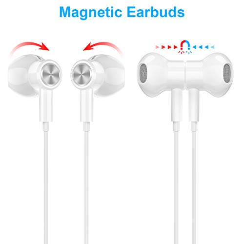 TITACUTE USB C Headphones for Galaxy S20 FE S23 Ultra Noise Cancelling Type C Earphone Magnetic Wired in Ear Headphone with Mic Stereo Earbuds for Samsung S21 S22 A53 Z Flip Pixel 6 7 6a OnePlus 11