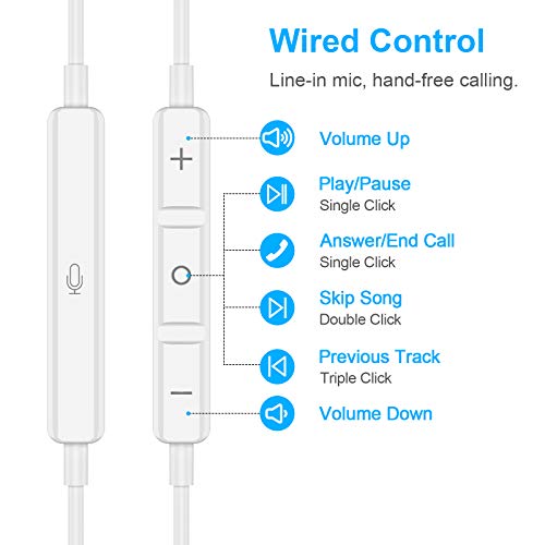 TITACUTE USB C Headphones for Galaxy S20 FE S23 Ultra Noise Cancelling Type C Earphone Magnetic Wired in Ear Headphone with Mic Stereo Earbuds for Samsung S21 S22 A53 Z Flip Pixel 6 7 6a OnePlus 11