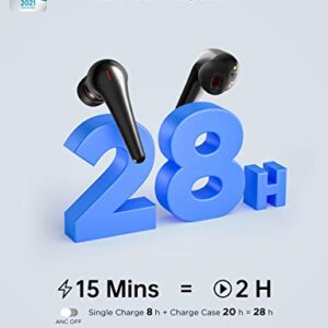 1MORE Comfobuds Pro Bluetooth 5.0 Earbuds, Hybird Active Noise Cancelling Earphones, Stereo Premium Sound in Ear Headphone with 6 Mics ENC for Clear Call and Deep Bass Fast Charging, Black