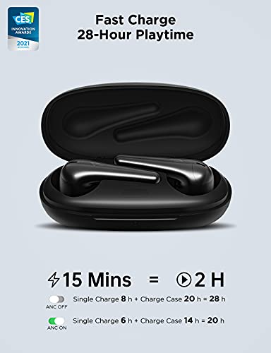 1MORE Comfobuds Pro Bluetooth 5.0 Earbuds, Hybird Active Noise Cancelling Earphones, Stereo Premium Sound in Ear Headphone with 6 Mics ENC for Clear Call and Deep Bass Fast Charging, Black