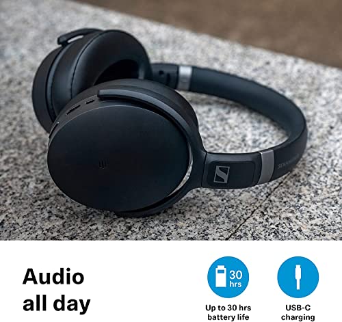 Sennheiser HD 450SE Bluetooth 5.0 Wireless Headphone with Alexa Built-in - Active Noise Cancellation, 30-Hour Battery Life, USB-C Fast Charging, Foldable - Black