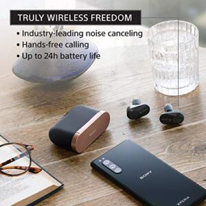 Sony WF-1000XM3 Industry Leading Noise Canceling Truly Wireless Earbuds Headset/Headphones with AlexaVoice Control And Mic For Phone Call, Black