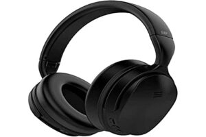 monoprice bt-300anc wireless over ear headphones – black with (anc) active noise cancelling, bluetooth, extended playtime