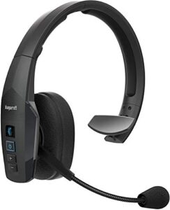 blueparrott b450-xt noise cancelling bluetooth headset – updated design with industry leading sound, long wireless range, up to 24 hours of talk time, ip54-rated – (renewed)