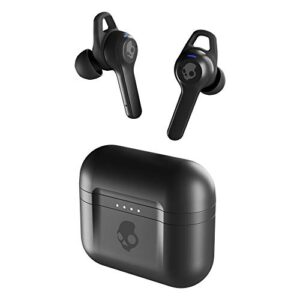 skullcandy indy anc true wireless in-ear earbuds / active noise cancellation, compatible with iphone and android, bluetooth earbud headphone, charging case & microphone, best for gym & sports – black