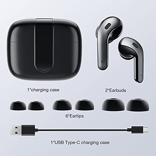 HYIEAR Wireless Earbuds – Bluetooth Headphones with Microphone and Touch Control – Ultra-Light and Ergonomic Wireless Bluetooth Earbuds – 40 Hours Playtime – IPX5 Waterproof Wireless Earphones