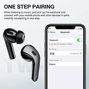 HYIEAR Wireless Earbuds – Bluetooth Headphones with Microphone and Touch Control – Ultra-Light and Ergonomic Wireless Bluetooth Earbuds – 40 Hours Playtime – IPX5 Waterproof Wireless Earphones