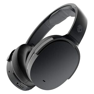skullcandy hesh anc over-ear headphones, active noise cancelling, wireless charging 22 hours battery life – true black