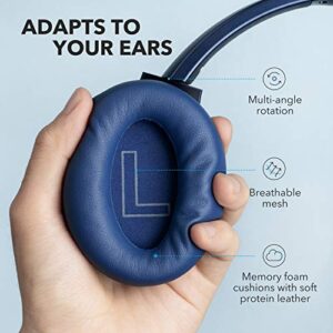 Soundcore Anker Life Q20 Hybrid Active Noise Cancelling Headphones, Wireless Over Ear Bluetooth Headphones, 40H Playtime, Hi-Res Audio, Deep Bass, Memory Foam Ear Cups, for Travel, Home Office