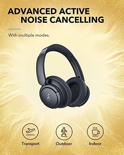 Soundcore by Anker Life Q35 Multi Mode Active Noise Cancelling Headphones, Bluetooth Headphones with LDAC for Hi Res Wireless Audio, 40H Playtime, Comfortable Fit, Clear Calls, for Home, Work, Travel