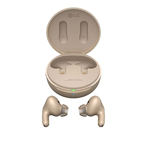 LG TONE Free True Wireless Bluetooth FP9E - Active Noise Cancelling Earbuds with UVnano Charging Case, Haze Gold