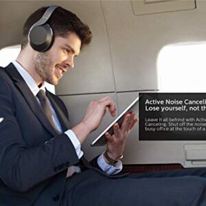 Philips PH805 Active Noise Canceling (ANC) Over Ear Wireless Bluetooth Performance Headphones w/Hi-Res Audio, Comfort Fit and 30 Hours of Playtime (TAPH805BK) (Renewed)