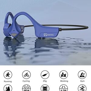 9 DIGITAL Bone Conduction Headphones Bluetooth, Wireless Open Ear Headphones Waterproof with Mic, Sweatproof Earphones, Sport Headset for Running Cycling, Gym, Biking, Workouts, Hiking & Climbing