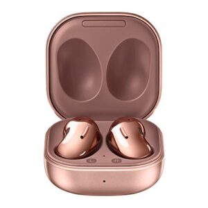 samsung galaxy buds live anc tws open type wireless bluetooth 5.0 earbuds for ios & android, 12mm drivers, international model – sm-r180 (buds only, mystic bronze)