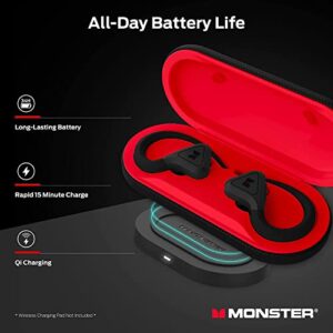 Monster DNA Fit Wireless Bluetooth Earbuds - Noise Cancelling Earbuds with Wireless Charging Case & Built-in Microphone, Water Resistant Bluetooth Headphones & Ear Buds