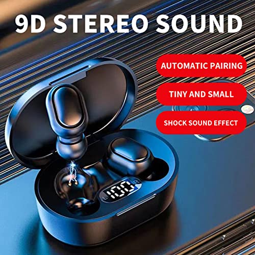 Anmery Wireless Earbuds with Wireless Charging Case Wireless Bluetooth 5.2 in Ear Built-in Microphone with Mic Noise Cancelling Headphones Premium Sound for Sports