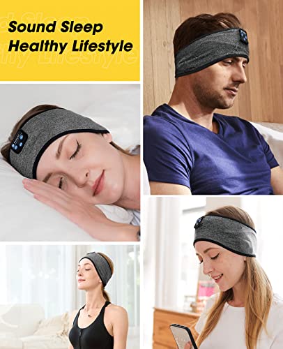 Perytong Sleep Headphones, Cozy Bluetooth Headphone Headband,Noise Cancelling Headphones for Sleeping, Headphone Band Built in Speakers Perfect for Side Sleepers,Workout,Running,Yoga,Travel,Insomnia