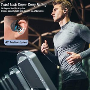 Senso Wireless Earbuds - Bluetooth True Wireless Earphones - TWS Best Sport Headphones for Workout Noise Cancelling Sweatproof Ear Buds with Mic 40 Hours Playtime for iPhone, Running, Gym