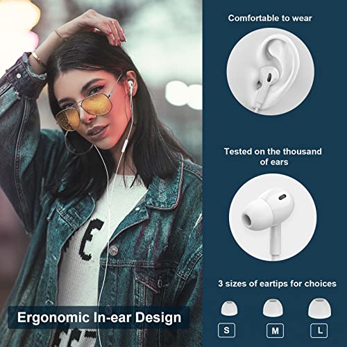 USB C Headphones COOYA Type C Wired Earbuds for Samsung S22 Ultra S23 S21 S20 FE Galaxy Flip 4 DAC HiFi Stereo Headsets with Microphone for Pixel 7 6 Pro in-Ear Earphones for iPad Air 5th OnePlus 9 10