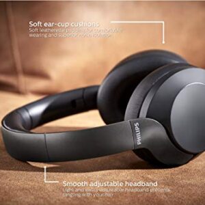 Philips PH805 Active Noise Canceling (ANC) Over Ear Wireless Bluetooth Performance Headphones w/Hi-Res Audio, Comfort Fit and 30 Hours of Playtime (TAPH805BK)