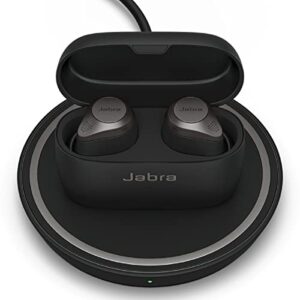 Jabra Elite 85t True Wireless Bluetooth Earbuds, Grey – Advanced Noise-Cancelling Earbuds for Calls & Music with Charging Case and 2 Wireless Charging Pads