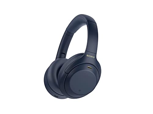 Sony WH-1000XM4 Wireless Premium Noise Canceling Overhead Headphones, Blue (Renewed)