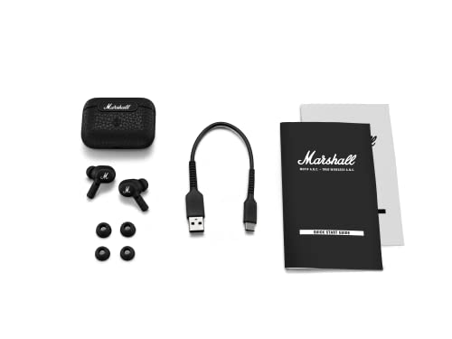 Marshall Motif True Wireless Noise Canceling Headphones, Black