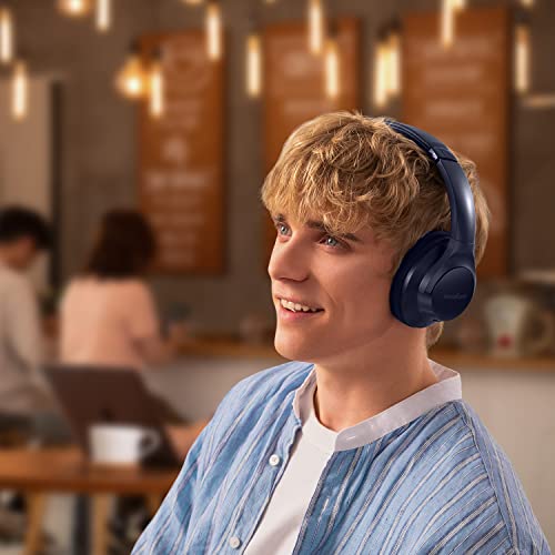 Soundcore by Anker Life Q20+ Active Noise Cancelling Headphones, 40H Playtime, Hi-Res Audio, App, Connect to 2 Devices, Memory Foam Earcups, Bluetooth Headphones for Travel, Home Office