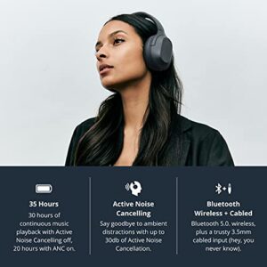 Status Core ANC Active Noise Cancelling Headphones - Cave - Over Ear Head Phones w/Built-in Microphones - Wireless & Bluetooth + Detachable 3.5mm Wired - USB-C Charging Cable - 30 Hour Battery