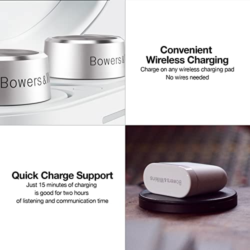 Bowers & Wilkins PI5 in-Ear True Wireless Headphones with Smart Wireless Charging (White)