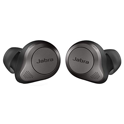 Jabra Elite 85t True Wireless Bluetooth Earbuds, Titanium Black – Advanced Noise-Cancelling Earbuds with Charging Case (Renewed)