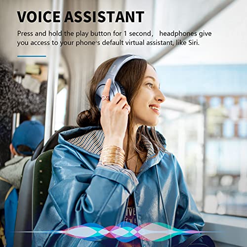 I love e iFecco Wireless Bluetooth Headphones Over-Ear, Foldable HiFi Stereo Headset with Built-in Microphone and Soft Protein Earpads for Travel, Home, Office