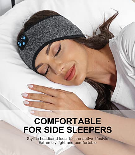 Voerou Sleep Headphones Bluetooth Headband, Cozy Band Wireless Headphones,Sleeping Headphones with Stereo Speakers-Cool Tech Gifts for Men Women,Perfects for Workout,Running,Yoga,Travel