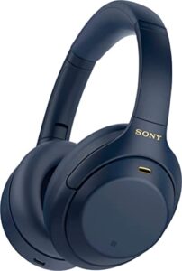 sony wh-1000xm4 wireless noise-cancelling over-the-ear headphones midnight blue (renewed)
