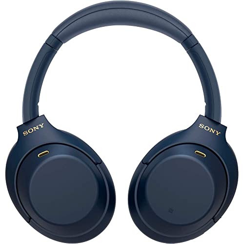 Sony WH-1000XM4 Wireless Noise-Cancelling Over-The-Ear Headphones Midnight Blue (Renewed)