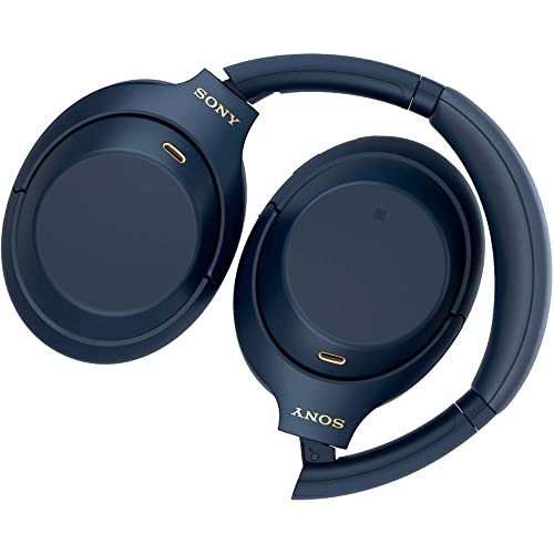 Sony WH-1000XM4 Wireless Noise-Cancelling Over-The-Ear Headphones Midnight Blue (Renewed)