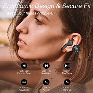 Ailun True Wireless Earbuds with ENC Noise Cancelling Bluetooth Earphones for HD in-Ear Stereo Calls Touch Control Sport Headphones Waterproof Fitness Earbuds USB-C Charging 20H Playtime (Black)