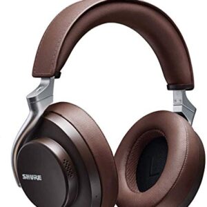 Shure AONIC 50 Wireless Noise Cancelling Headphones, Premium Studio-Quality Sound, Bluetooth 5 Wireless Technology, Comfort Fit Over Ear, 20 Hours Battery Life, Fingertip Controls - Brown