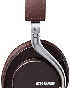 Shure AONIC 50 Wireless Noise Cancelling Headphones, Premium Studio-Quality Sound, Bluetooth 5 Wireless Technology, Comfort Fit Over Ear, 20 Hours Battery Life, Fingertip Controls - Brown