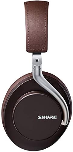 Shure AONIC 50 Wireless Noise Cancelling Headphones, Premium Studio-Quality Sound, Bluetooth 5 Wireless Technology, Comfort Fit Over Ear, 20 Hours Battery Life, Fingertip Controls - Brown