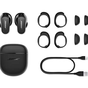 NEW Bose QuietComfort Earbuds II, Wireless, Bluetooth, World’s Best Noise Cancelling In-Ear Headphones with Personalized Noise Cancellation & Sound, Triple Black (Renewed)